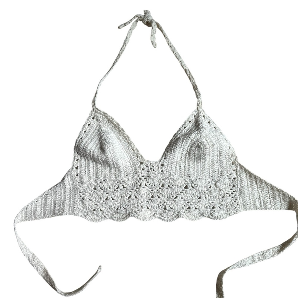 Macrame Halter Bikini Top